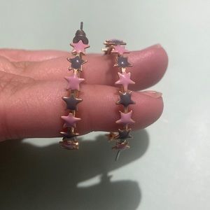 star hoop earrings